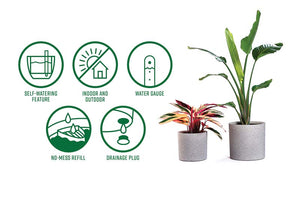 Växa 11” Self-Watering Planter features