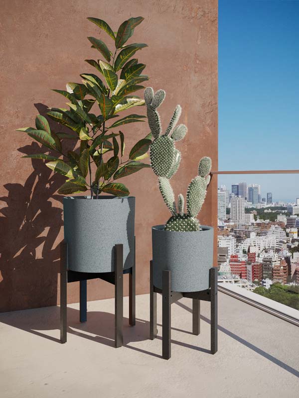 Växa 11” Self-Watering Planter on deck