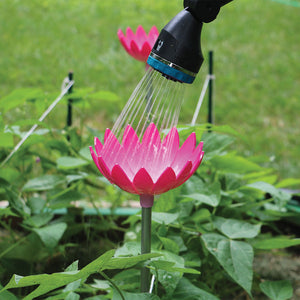 Fucshia Jazmine decorative root waterer being used to irrigate deep plant roots