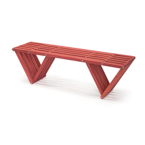 XQuare Wooden Bench X60 Copper Henna