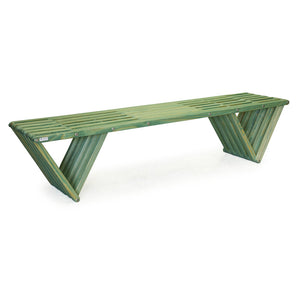 XQuare Wooden Bench X70 Alligator Green