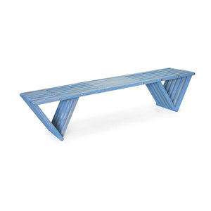 XQuare Wooden Bench X70 Sky Blue
