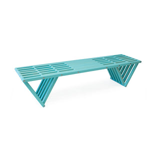 XQuare Wooden Bench X70 Turquoise Tint