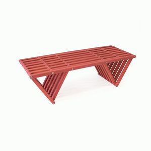 XQuare Wooden Bench X90 Copper Henna