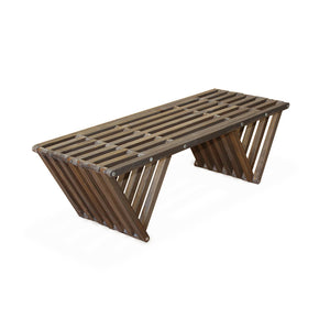 XQuare Wooden Bench X90 Espresso Brown
