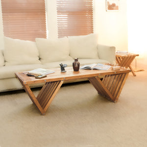 XQuare Modern Wooden Coffee Table X90 in living room