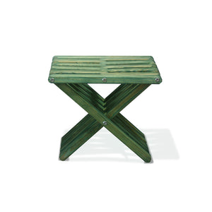 XQuare Wooden Stool X30 Alligator green