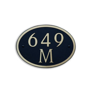Custom address plaque oval