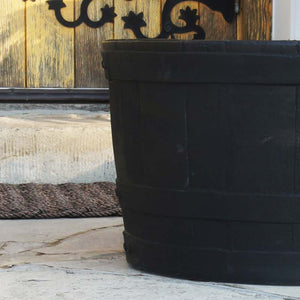 Whiskey Barrel Planter - Black