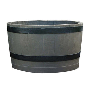 Whiskey Barrel Planter - Woodgrain