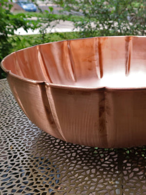copper scallop basin side