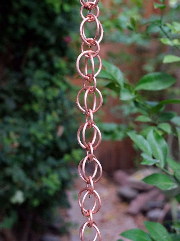 Rain Chain Double Loops - Bronze Aluminum 12' Length