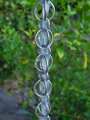 longer length of Double Loops Rain Chain in Stainless Steel