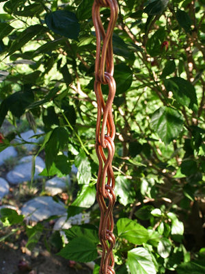 Full length image of Infinity Link Copper Rain Chain