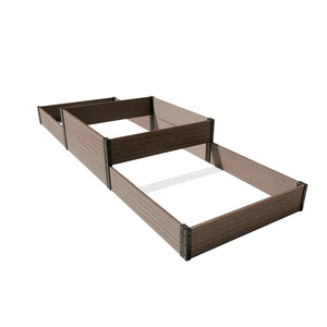 Terraced Triple Raised Garden Bed (Lo-Hi-Lo) Empty