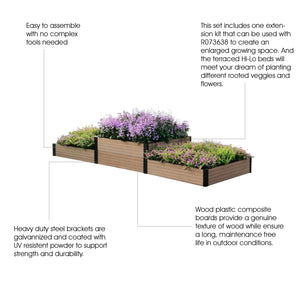 Terraced Triple Raised Garden Bed (Lo-Hi-Lo) Description