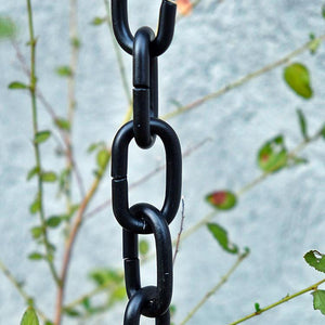 Large Link Rain Chain in black