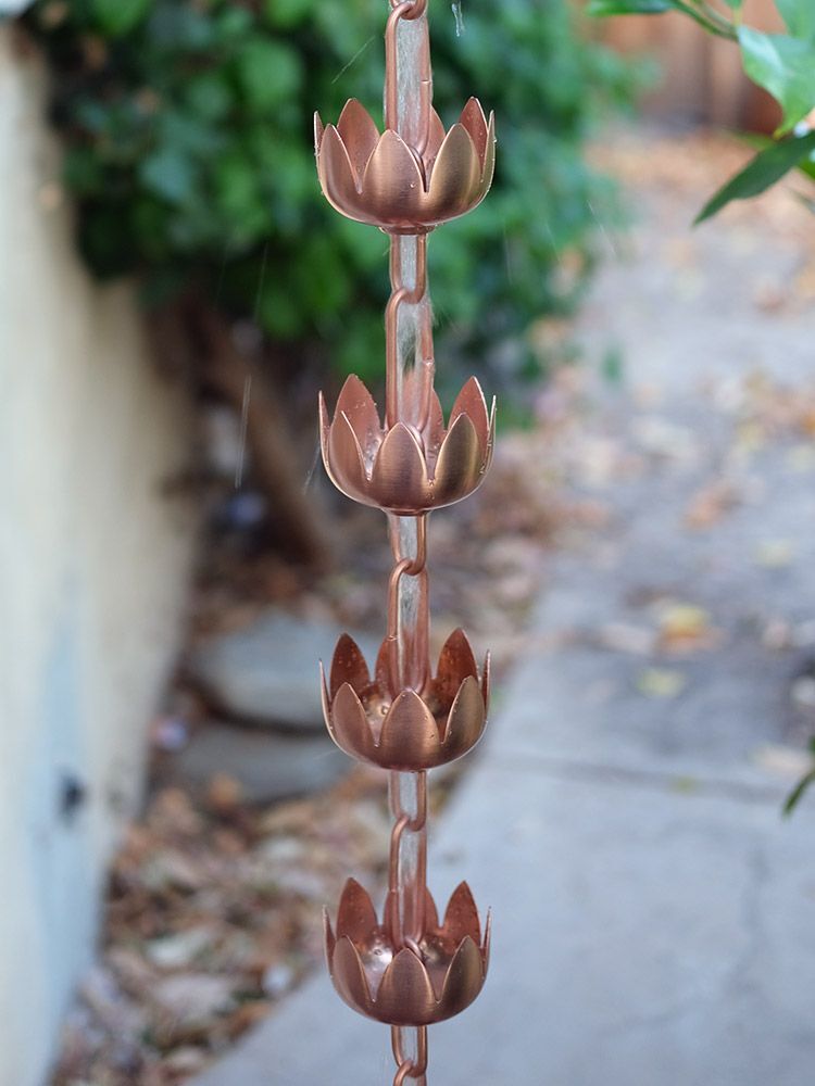 lily cups flower Lily Flower Cups Rain Chain