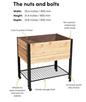 Modbed Apartment Garden Planter Diagram