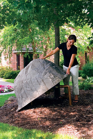 High Profile Faux Rock Model 103 protecting large pipes in yard