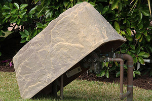 DekoRRa Artificial Rock Model 117 in Sandstone color protecting pipes