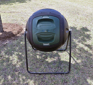 Ms.Tumbles® Compost Tumbler in a yard