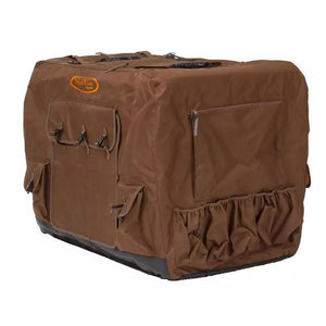 Mud River Kennel Cover back view showing storage compartments