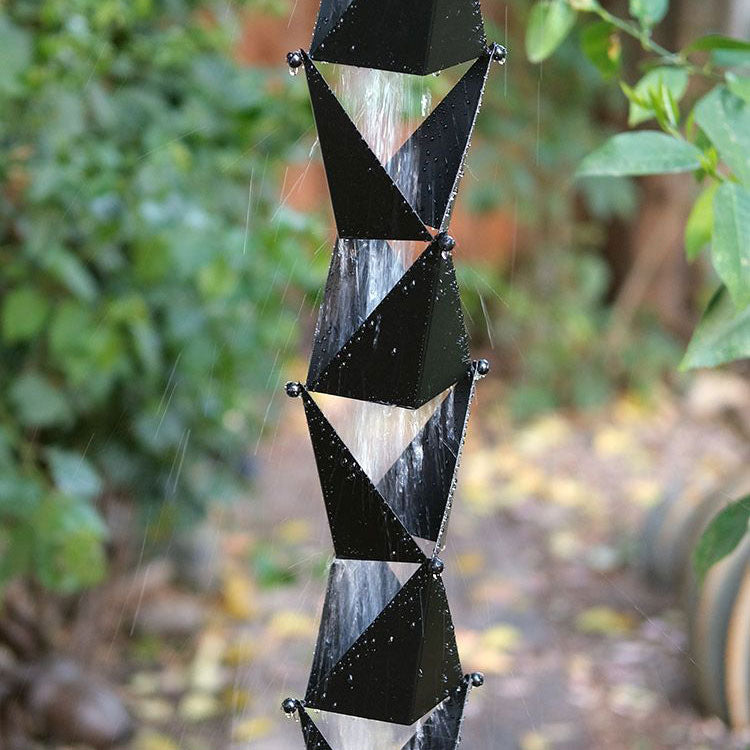 Abstract Rain Chain Rain Chains & Accessories | Handcrafted Downspout Alternatives