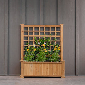Rosewood Planter with Trellis