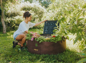 Subpod grow bag in garden