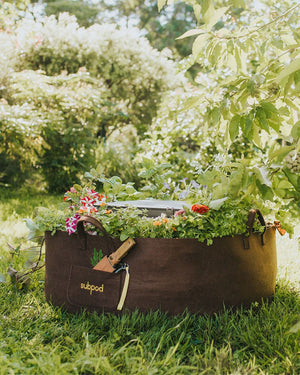 Subpod grow bag in garden