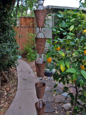 Tiki Theme Copper Rain Chain