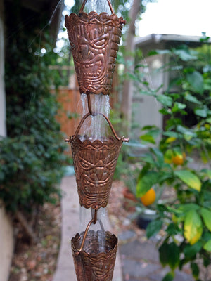 Tiki Theme Copper Rain Chain