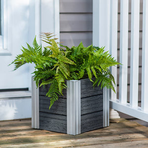 Urbana 12” Cube Planter on back deck
