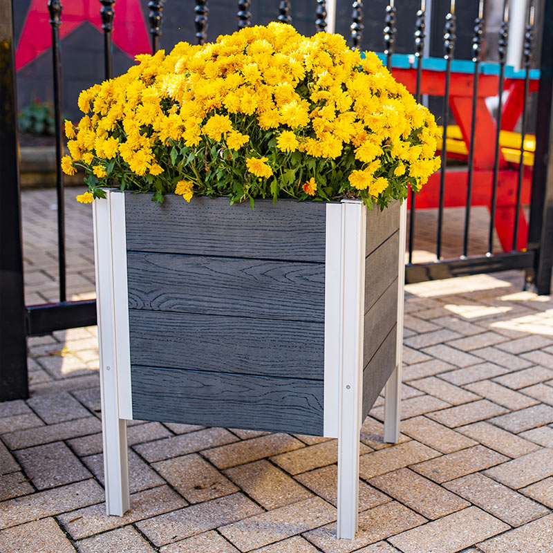 raised plastic planter box Urbana 17x17 Raised Planter | BPA Free Plastic Planter