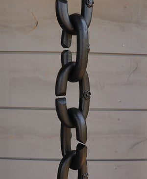 XL Cast Oval Links Rain Chain